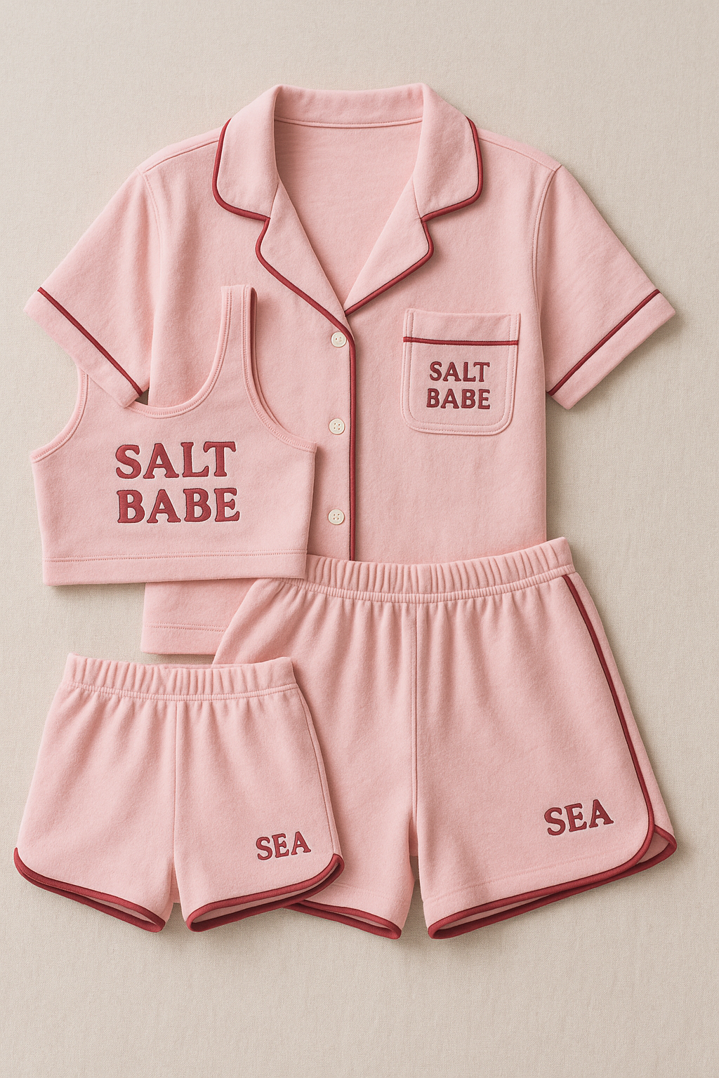 Camp Earth Pajama Set – Mandy’s Pink 🌿 PREORDER ITEM Ships the week of June 26. Limited edition from our Camp Earth collection.
