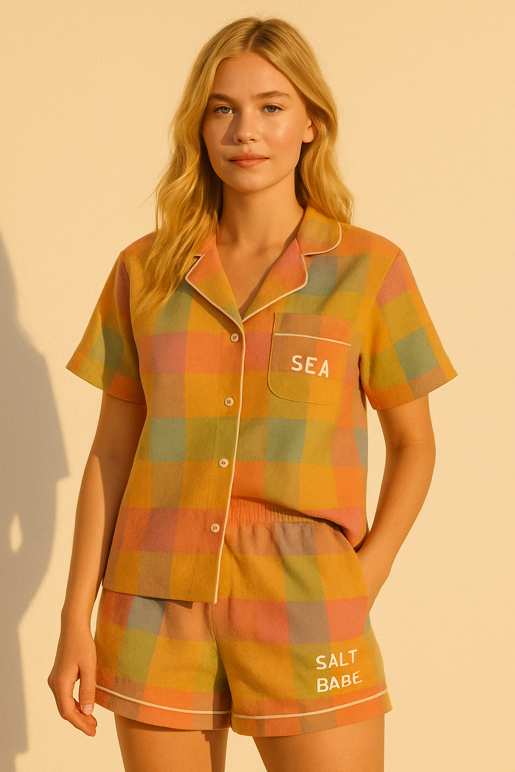 Camp Earth Pajama Set – Campfire Creamsicle PREORDER ITEM late summer  Limited edition from our Camp Earth collection.