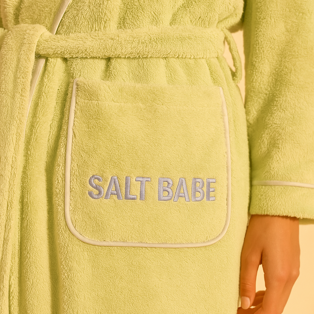 Camp Earth Robe – Morning Moss Celery Green Terry