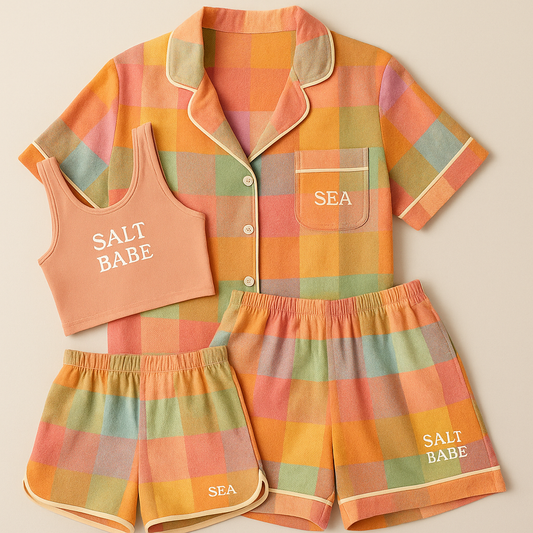 Camp Earth Pajama Set – sugar plum PREORDER ITEM Ships the week of June 21. Limited edition from our Camp Earth collection. (Copy)