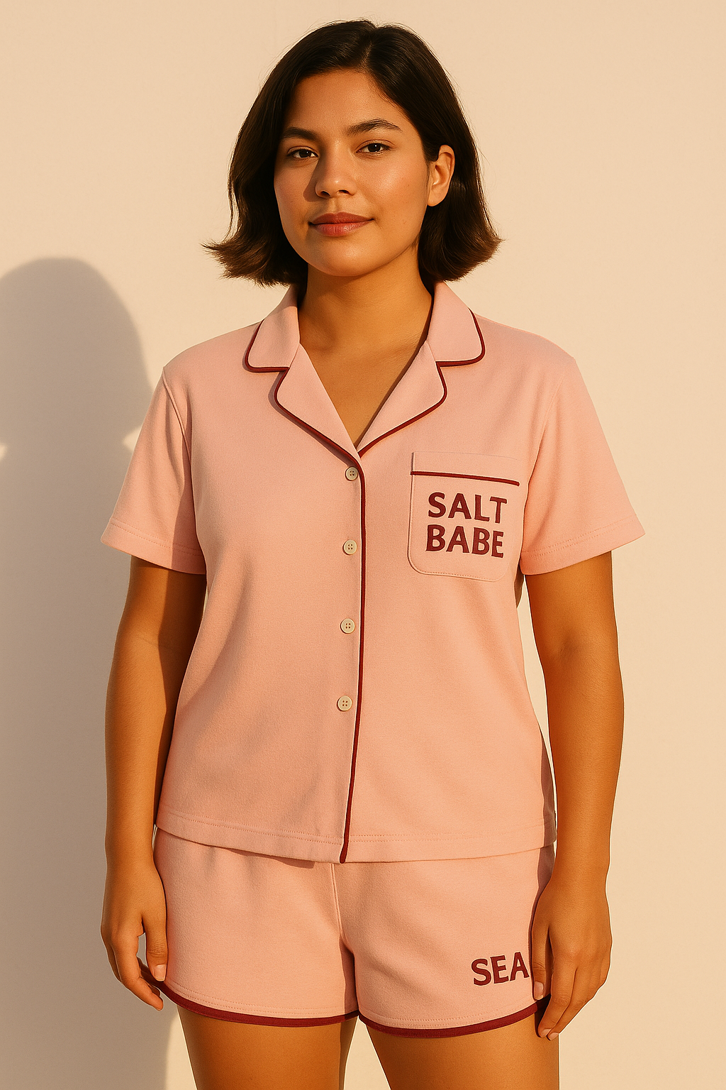 Camp Earth Pajama Set – Mandy’s Pink 🌿 PREORDER ITEM Ships the week of June 26. Limited edition from our Camp Earth collection.