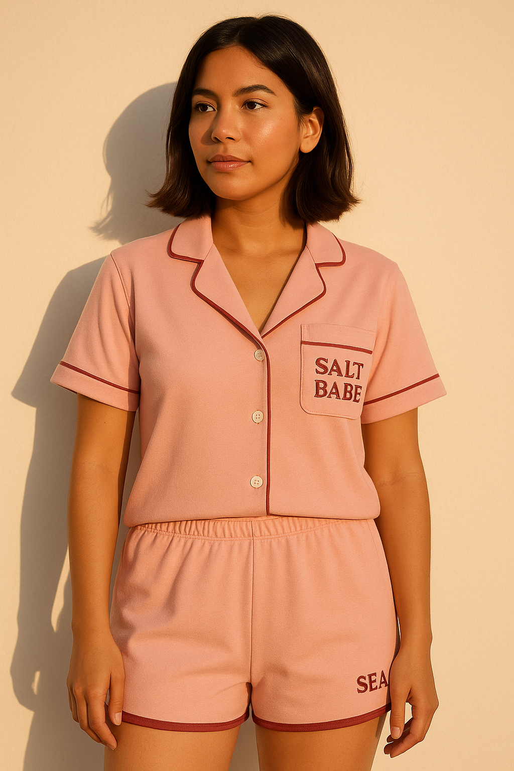 Camp Earth Pajama Set – Mandy’s Pink 🌿 PREORDER ITEM Ships the week of June 26. Limited edition from our Camp Earth collection.
